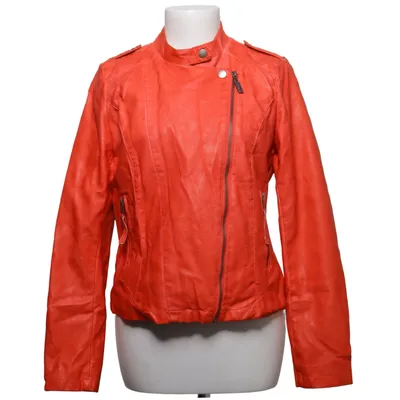 Biker jacket (Red) from Yest Fashion Polyester, Polyurethane