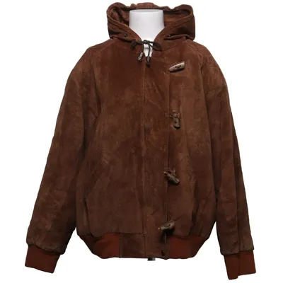 Læderjakke (Brun) fra Tina Læder, Polyester, Viscose