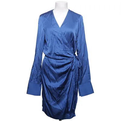 Slå-om-kjole (Blå) fra Lindex Polyester
