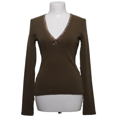 Long sleeve T-shirt (Brown) from Zara Cotton, Elastane
