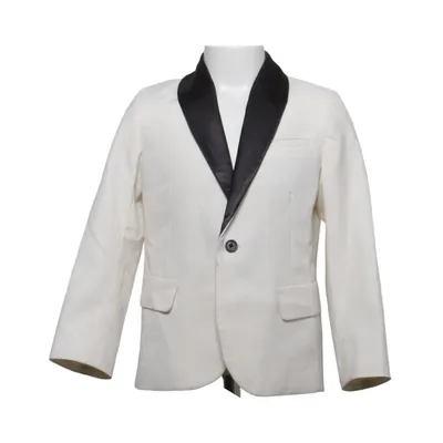 Tuxedo jacket (White, Multicolored) from H&M Polyester, Viscose