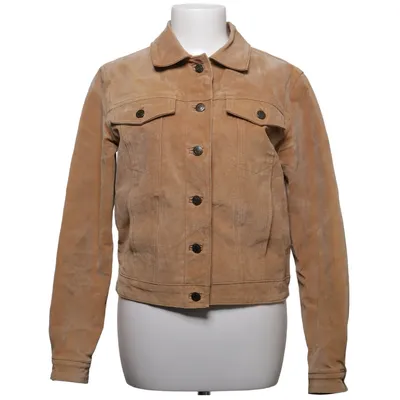 Læderjakke (Beige) fra Estelle Polyester, Ruskind