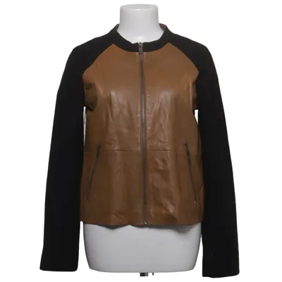 Jacka (Brun, Svart) från BZR by Bruuns Bazaar Bomull, Skinn, Polyester, Ull