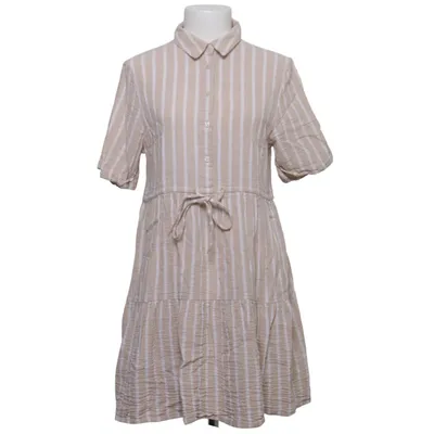 Shirt dress (Beige, White) from Primark Cotton, Linen, Viscose