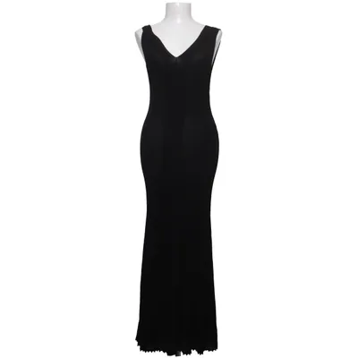 Maxikleid (Schwarz) von H&M Viskose, Polyamid, Leinen