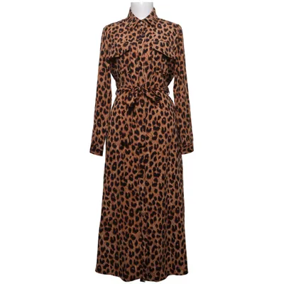 Shirt dress (Brown, Black) from Retro & Icone Polyester