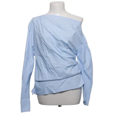 Wrap blouse (Blue) from Mango Cotton, Elastane, Polyamide