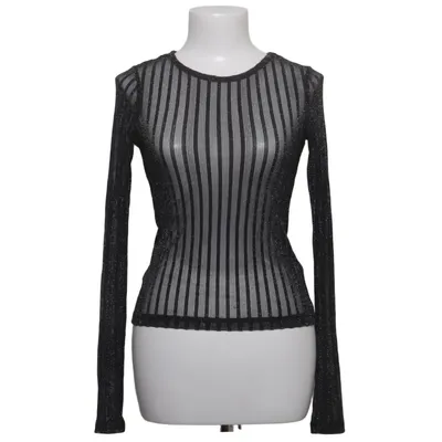 Haut (Striped Glittery Long Sleeve Top) de Hannalicious x NA-KD Élasthane, Fibre métallique, Polyamide