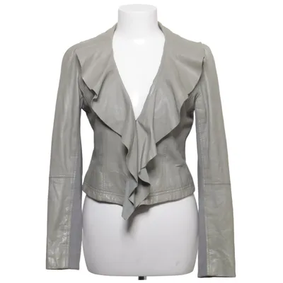 Veste en cuir (Vert) de Oasis Coton, Cuir, Polyester