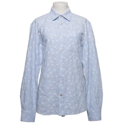 Shirt (Blue, White) from Glanshirt Cotton