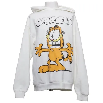 Huvtröja (Vit) från Garfield Bomull, Polyester