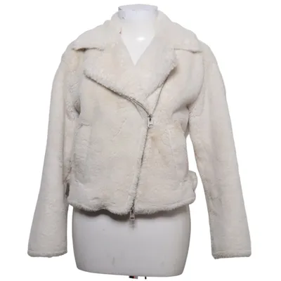 Shearling jacket (White) from Topshop Petite Polyester