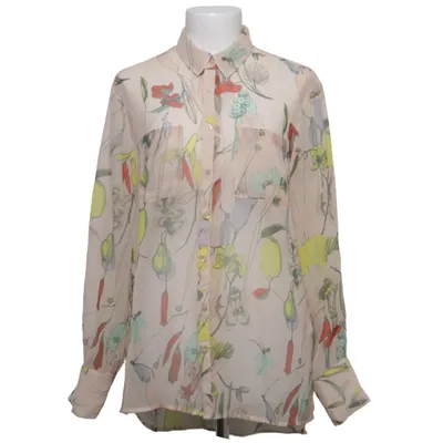 Blouse (Beige, Multicolored) from H&M Conscious Collection Recycled polyester
