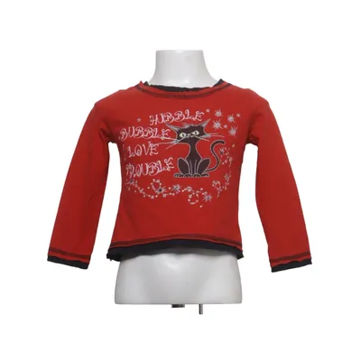 Lange mouwen shirt (Rood, Zwart) van George Katoen
