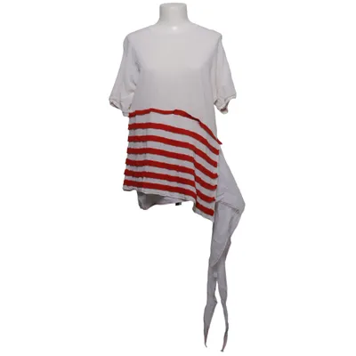 Top (Wit, Rood) van Zara Woman Katoen, Linnen, Polyamide