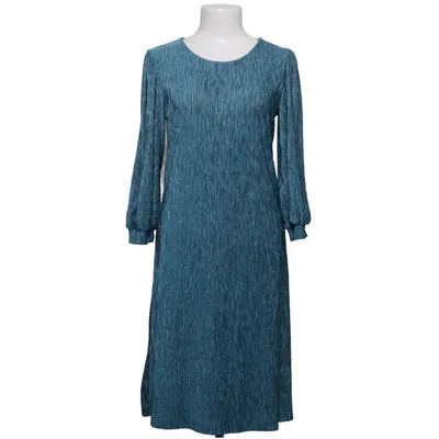Jurk (Blauw) van Fransa Elastaan, Metallvezel, Polyester