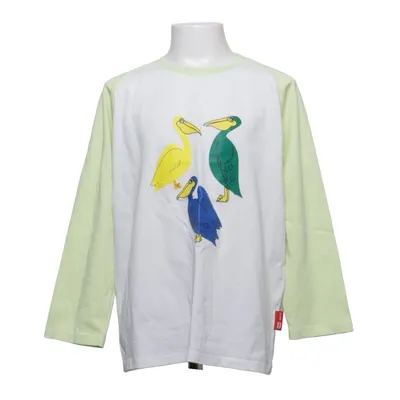Lange mouwen shirt (Wit, Groen) van Uniqlo Kids Katoen