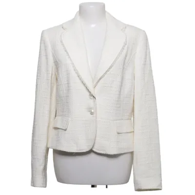 Blazer (Blanc) de Zara Basic Coton, Viscose