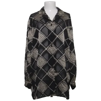 Blouse (Zwart, Beige) van Frankenwälder Polyamide, Polyester, Viscose