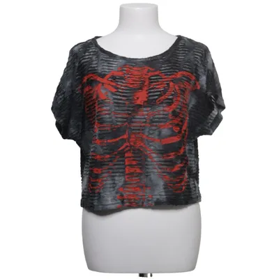 T-shirt (Zwart, Grijs, Rood) van Rock Rebel Polyester