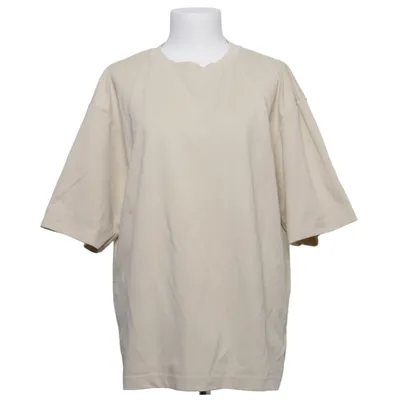 T-shirt (Beige) de Uniqlo U Coton, Élasthane, Polyester recyclé