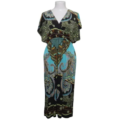 Robe longue (Noir, Bleu, Jaune) de Shanaya Élasthane, Polyester