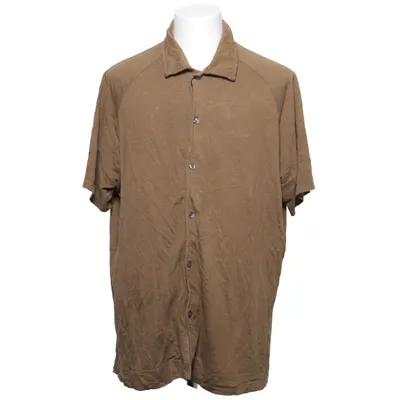 Kortärmad skjorta (Brun) från Oscar Jacobson Elastan, Linne