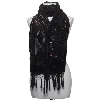 Scarf (Black) Silk, Viscose