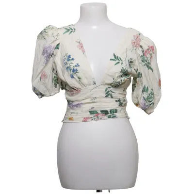 Top (White, Multicolored) from Gina Tricot Polyamide, Polyester, Viscose