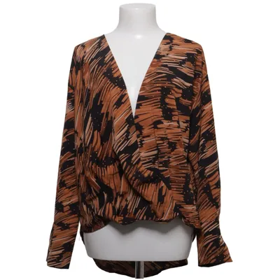 Wikkelblouse (Bruin, Zwart) van Unika Polyester