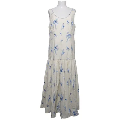 Robe longue (Bleu, Blanc) de H&M Coton, Élasthane