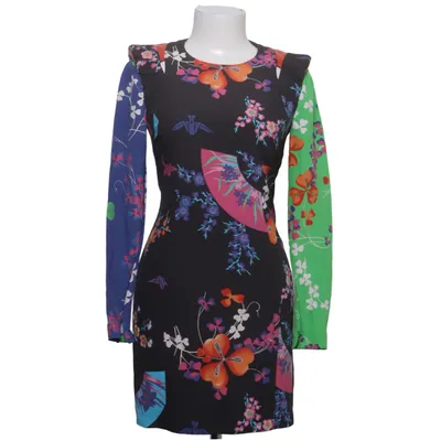 Kleid (Schwarz, Mehrfarbig) von Versace for H&M Elasthan, Polyester, Seide