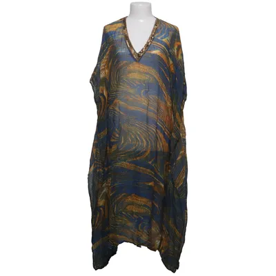 Caftan (Bleu, Jaune, Multicolore) de Miss Tunica Soie, Viscose