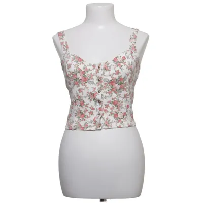 Crop top (Vit, Rosa, Grön) från Bik Bok Bomull, Elastan