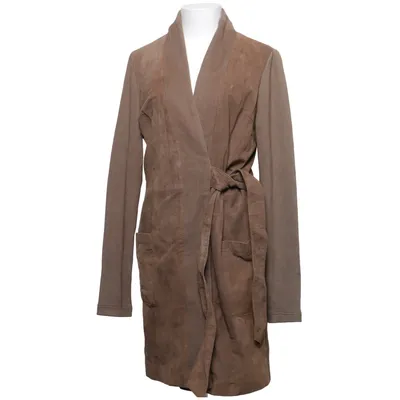 Läderkappa (Brun) från Margit Brandt Skinn, Polyester