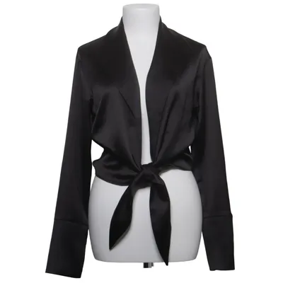 Slå-om bluse (Sort) fra Topshop Elastan, Polyester