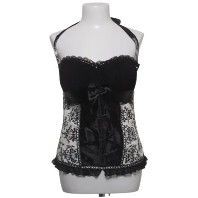 Corset (Black, White) from Vaacodor Cotton, Elastane, Polyester