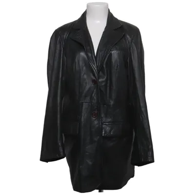 Leather blazer (Black) from Basic Line Leather, Polyester