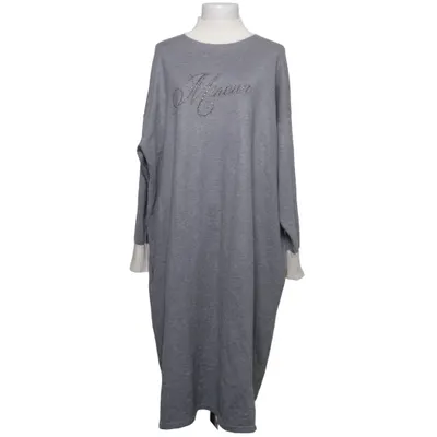 Turtleneck dress (Gray, White) from Minouu Cotton, Polyester, Viscose