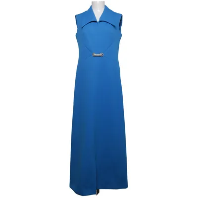 Robe longue (Bleu) de Diolen Loft Acétate, Polyester