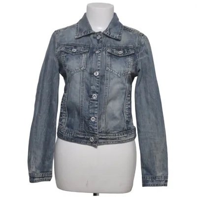 Denim jacket (Blue) from Miss Swan Cotton, Elastane, Polyester