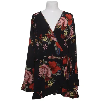 Blouse portefeuille (Noir, Multicolore) de Boohoo Polyester