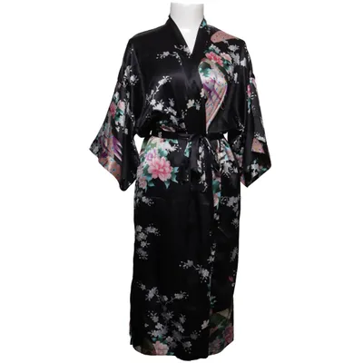 Dressing gown (Black, Multicolored) from Oriental Village