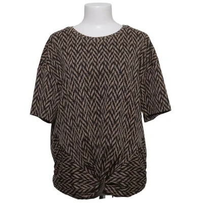 Top (Beige, Black) from Cest Paris Elastane, Polyester, Viscose
