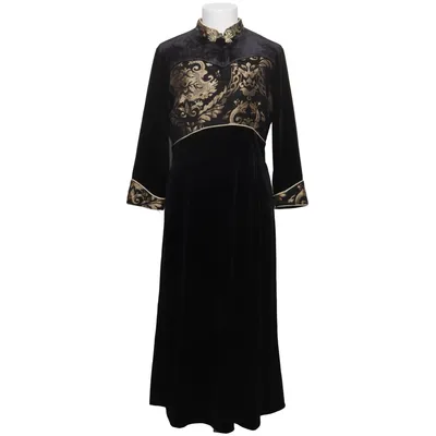 Cheongsam (Svart, Guldfärgad) från Fashion Polyester