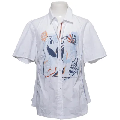 Chemise à manches courtes (Blanc, Bleu, Multicolore) de Bonita Coton, Élasthane, Polyester