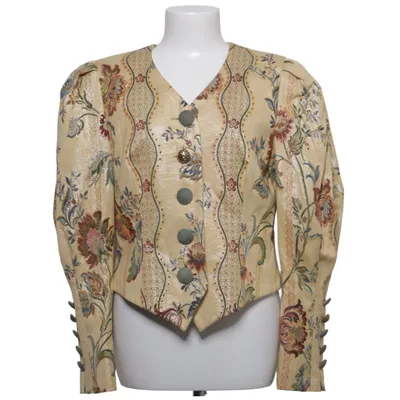 Blazer (Beige, Flerfarvet) fra Helene Straßer Acetat, Bomuld, Metallfiber, Polyamid, Silke, Viscose