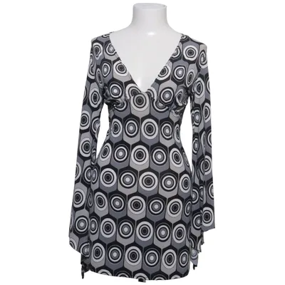 Jurk (Grijs, Wit, Zwart) van KDK London Elastaan, Polyester