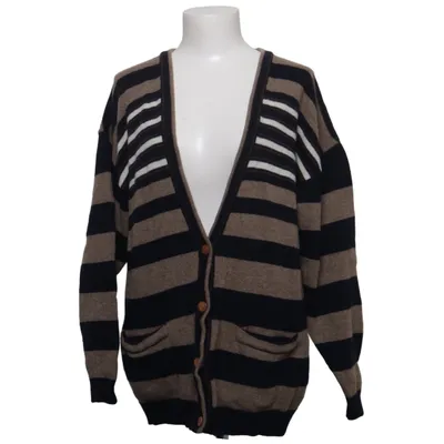 Cardigan (Blue, Brown) from Point Polyamide, Wool
