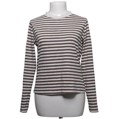 Lange mouwen shirt (Bruin, Wit) van Mango Katoen, Elastaan